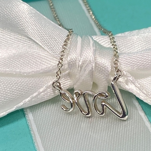 Tiffany & Co. Paloma Picasso Sterling "Love" Graffiti 16 in. Necklace w/box - Picture 3 of 8